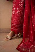 Azzal | Lawn 25 | CRIMSON - by Libasekhas UK - Registered Vendor of : Azzal - 100% Original Designer Dress