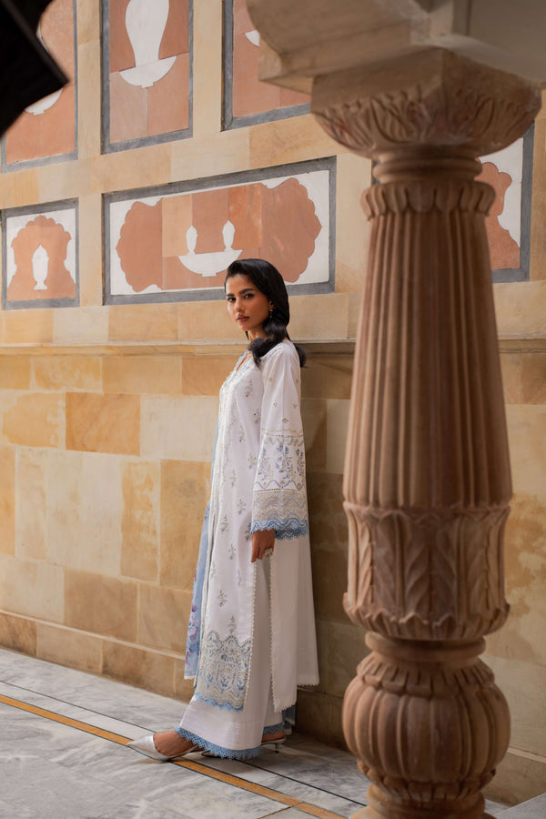 Azzal | Lawn 25 | IVORY - by Libasekhas UK - Registered Vendor of : Azzal - 100% Original Designer Dress