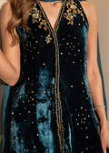 Mahum Asad | Voila Velvets | Sapphire - by - Libasekhas UK - Registered Vendor of : Mahum Asad - 100% Original Designer Dresss