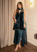 Mahum Asad | Voila Velvets | Sapphire - by - Libasekhas UK - Registered Vendor of : Mahum Asad - 100% Original Designer Dresss