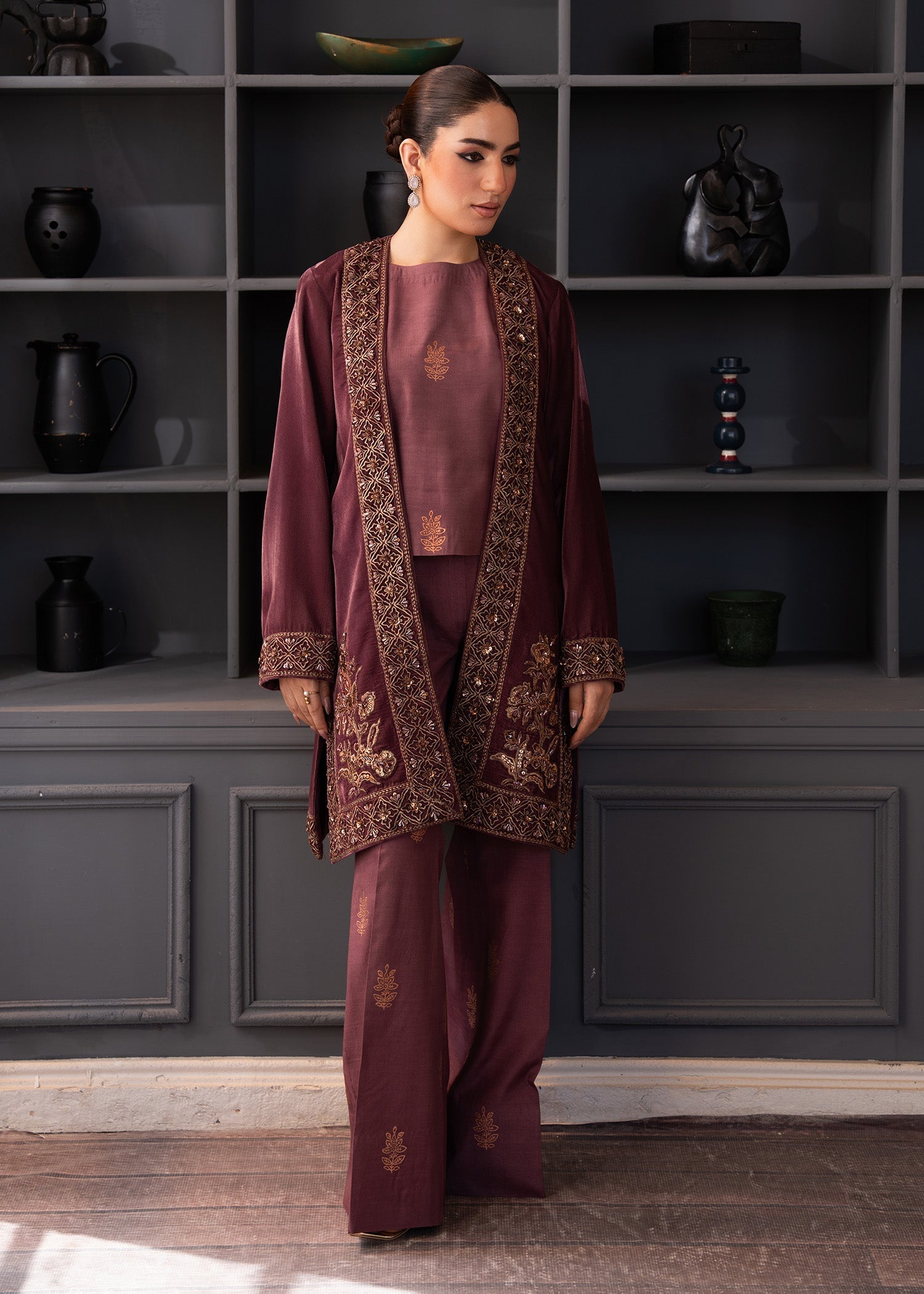Fozia Khalid | The Velvet Rise 25 | OPAL MIST - by Libasekhas UK - Registered Vendor of : Fozia Khalid - 100% Original Designer Dress