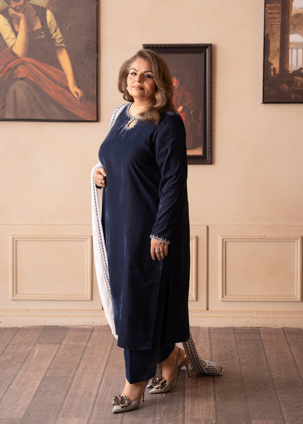 Fozia Khalid | The Velvet Rise 25 | STEAL MIST - by Libasekhas UK - Registered Vendor of : Fozia Khalid - 100% Original Designer Dress