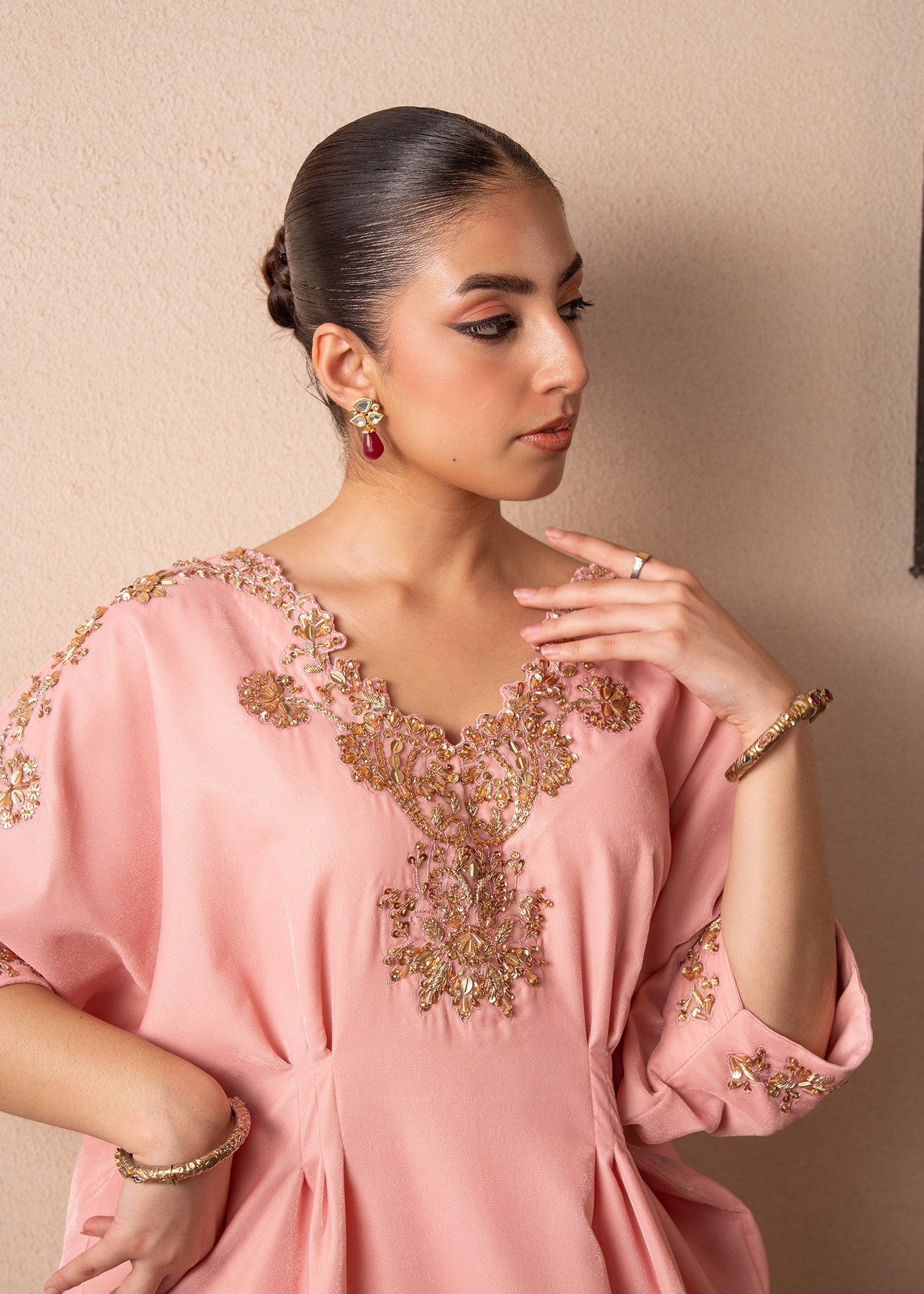 Fozia Khalid | The Velvet Rise 25 | BLUSH AURA - by Libasekhas UK - Registered Vendor of : Fozia Khalid - 100% Original Designer Dress