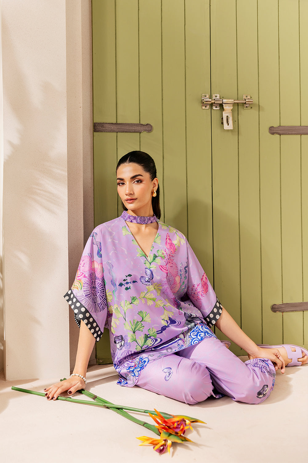 Saira Rizwan | Silk Coords 25 | LILAC LUSH - SRSP-25-10 - by Libasekhas UK - Registered Vendor of : Saira Rizwan - 100% Original Designer Dress