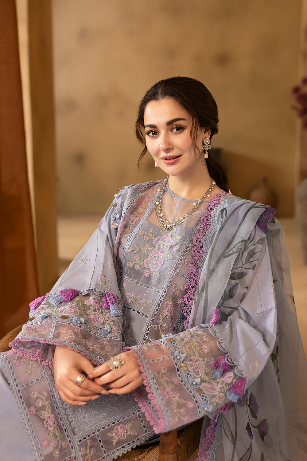 Saira Rizwan | Luxury Lawn 25 |EDRINA-SRL25-03 - by - Libasekhas UK - Registered Vendor of : Saira Rizwan - 100% Original Designer Dresss