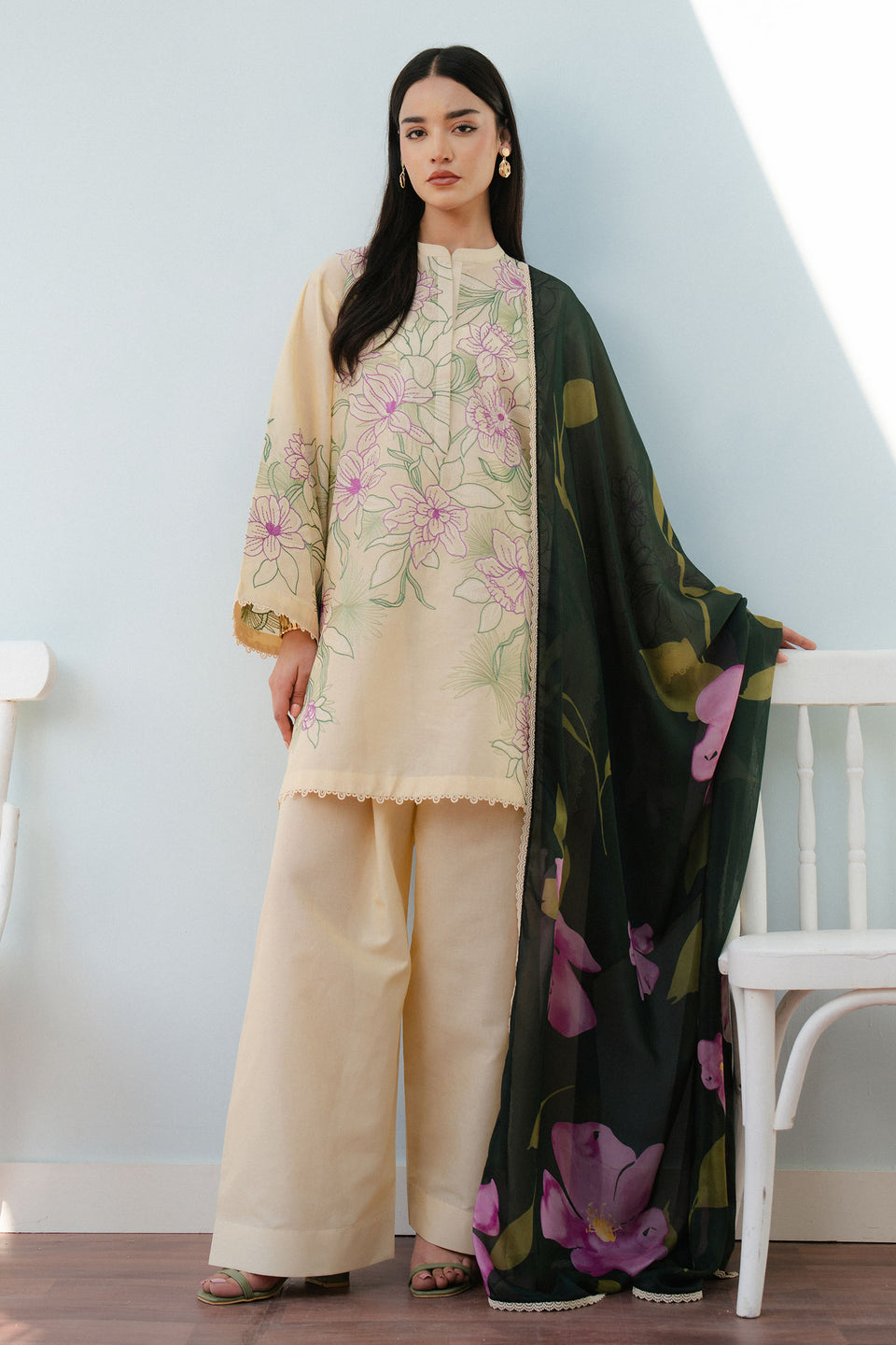 Zara Shahjahan | Coco Lawn 25 | BLOOM-1B - by - Libasekhas UK - Registered Vendor of : Zara Shahjahan - 100% Original Designer Dresss