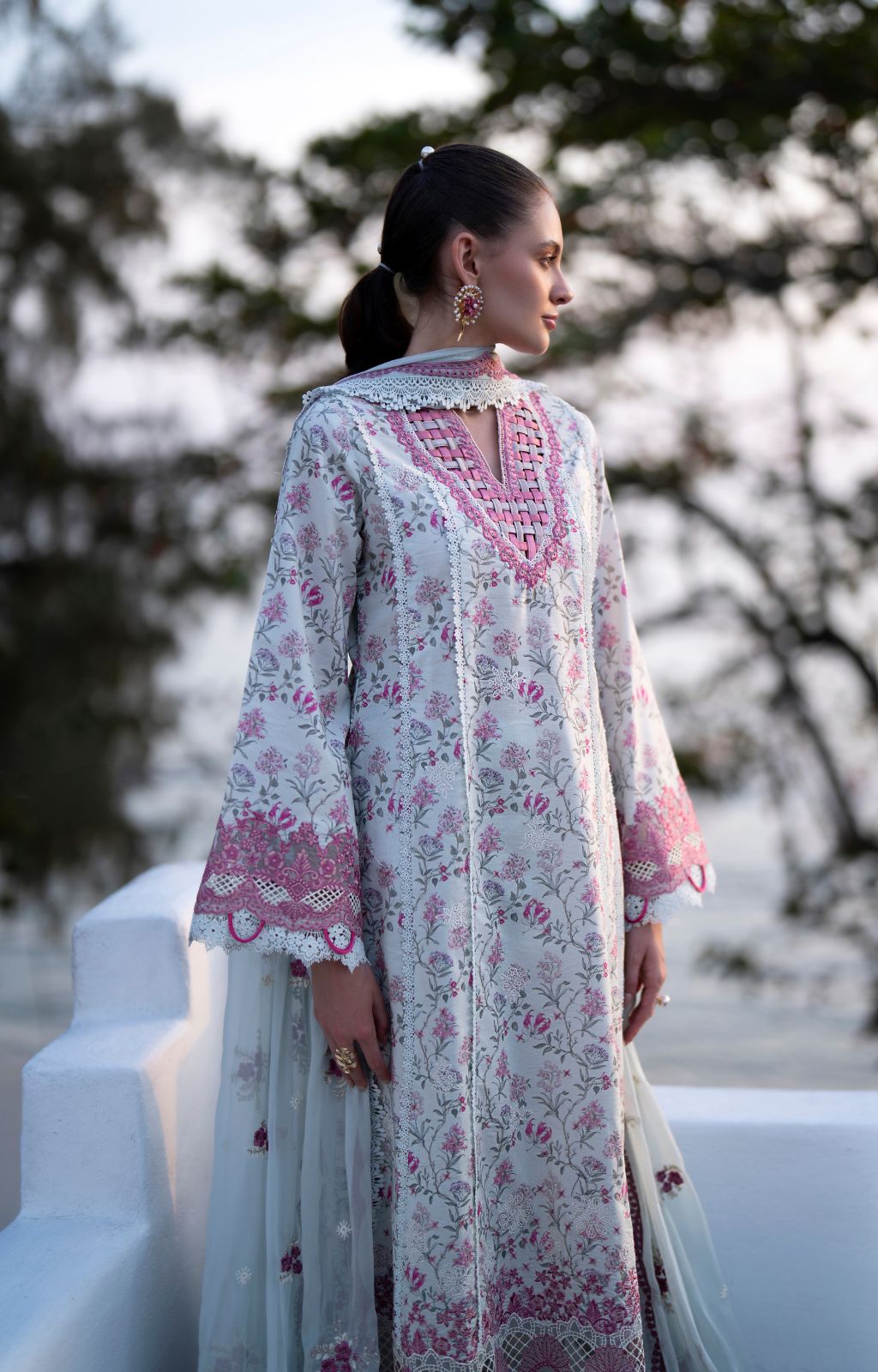AJR Couture | Printakari Lawn 25 | Blush - by - Libasekhas UK - Registered Vendor of : AJR Couture - 100% Original Designer Dresss
