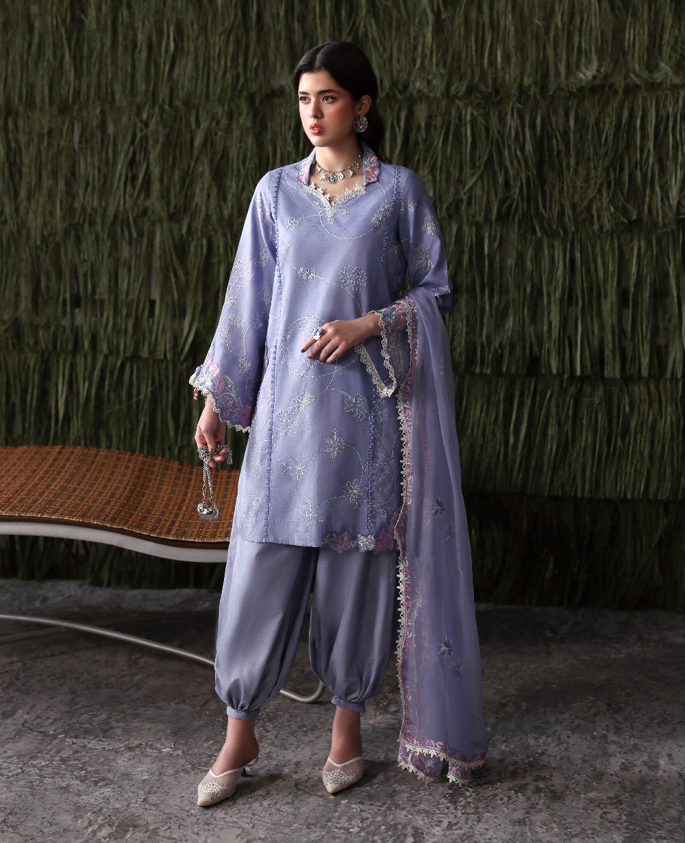 Republic Womenswear | Basics Pret | Cornflower Blue - by Libasekhas UK - Registered Vendor of : Republic Womenswear - 100% Original Designer Dress