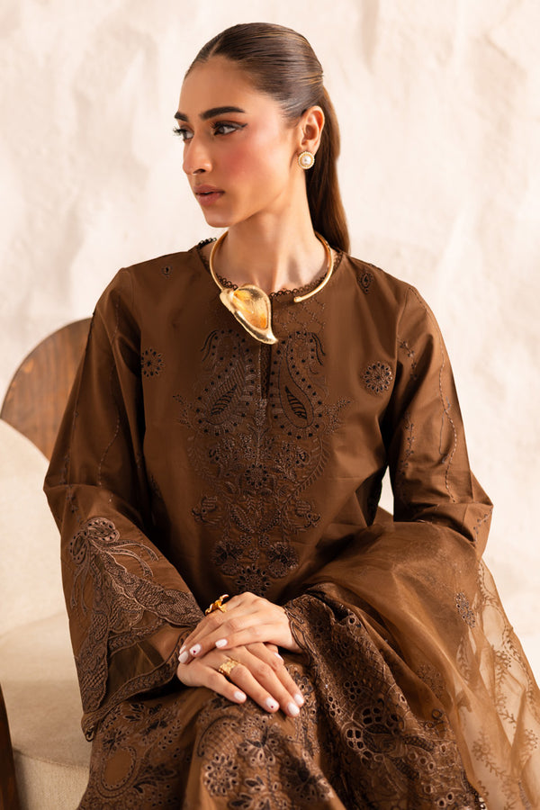 Marjjan | Guzel Lawn | SMC 206-A (Brown) - by Libasekhas UK - Registered Vendor of : Marjjan - 100% Original Designer Dress