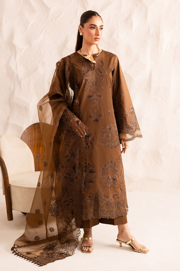 Marjjan | Guzel Lawn | SMC 206-A (Brown) - by Libasekhas UK - Registered Vendor of : Marjjan - 100% Original Designer Dress