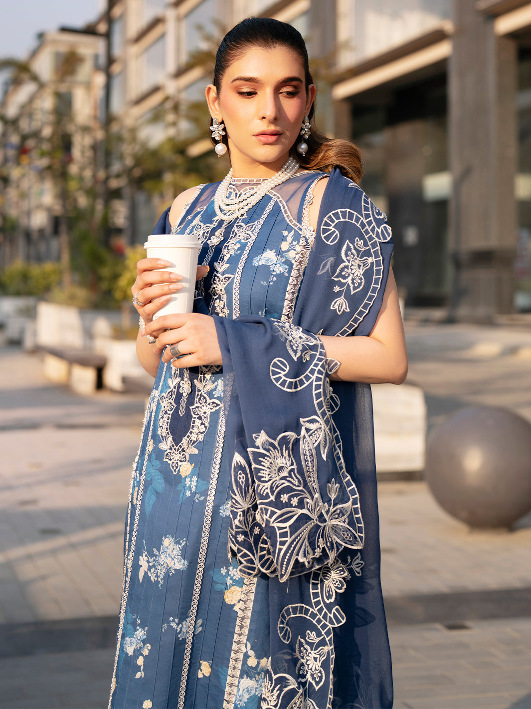 Mahnur | Broadway Luxury Lawn 26 | BW - 003 - by Libasekhas UK - Registered Vendor of : Mahnur - 100% Original Designer Dress