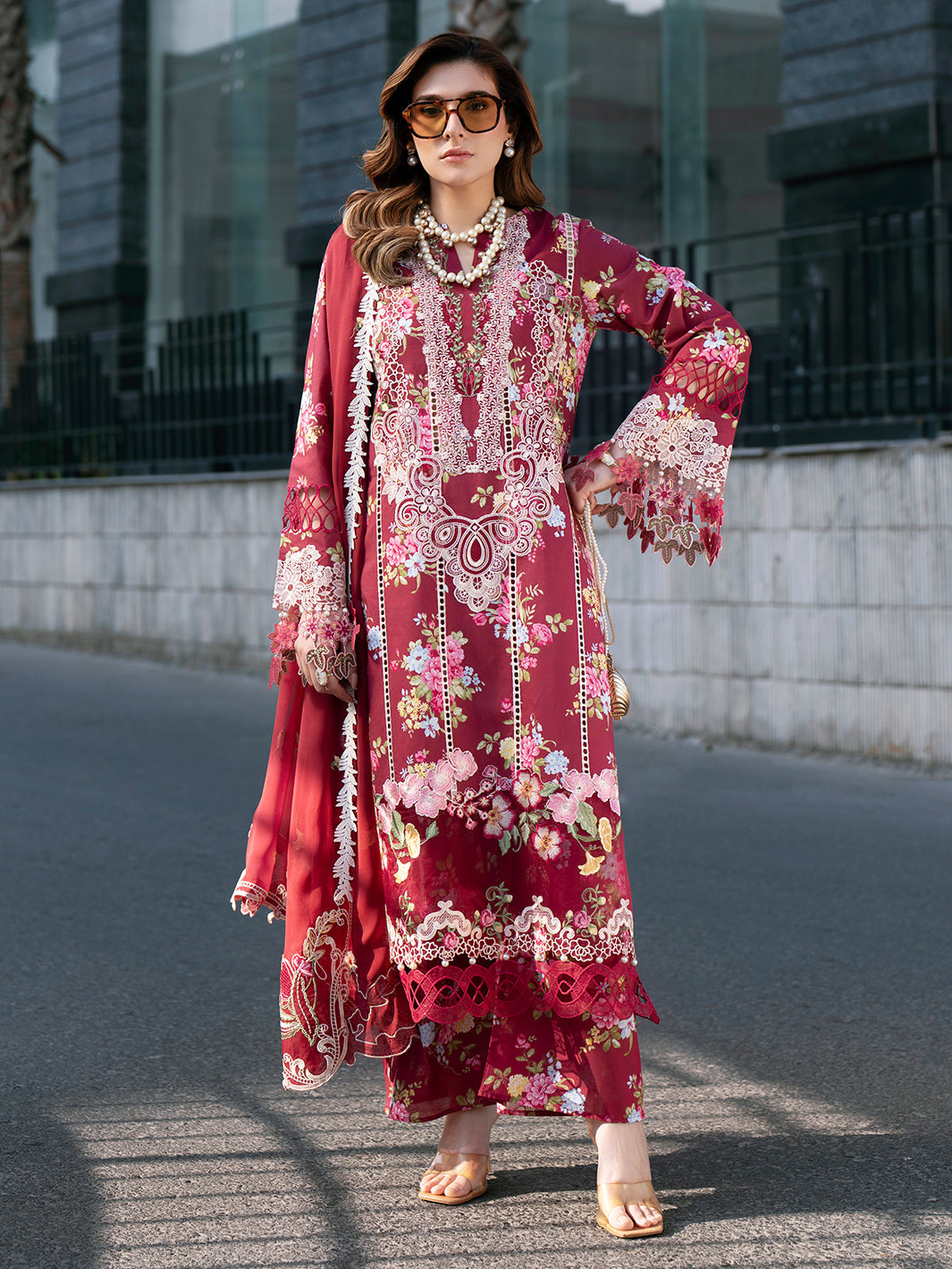 Mahnur | Broadway Luxury Lawn 26 | BW - 011 - by Libasekhas UK - Registered Vendor of : Mahnur - 100% Original Designer Dress