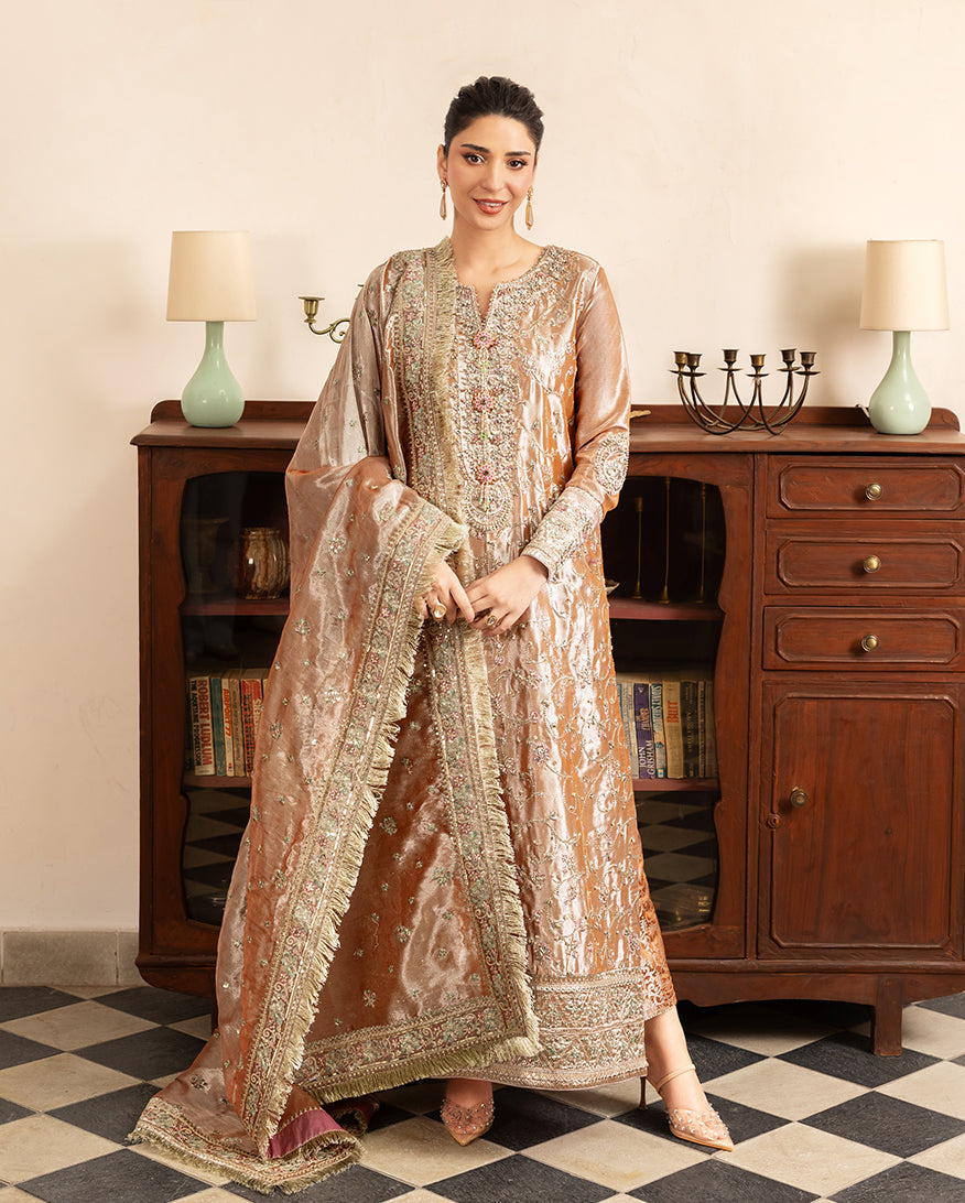 Mushq | Sunehri Lama Silk | Bakht - by Libasekhas UK - Registered Vendor of : Mushq - 100% Original Designer Dress