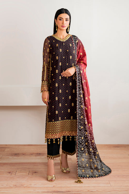 Baroque | Velvet Formals | CHIFFON UF-683 - by - Libasekhas UK - Registered Vendor of : Baroque - 100% Original Designer Dresss
