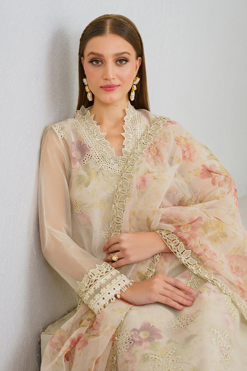 Baroque | Velvet Formals | ORGANZA UF-523 - by - Libasekhas UK - Registered Vendor of : Baroque - 100% Original Designer Dresss
