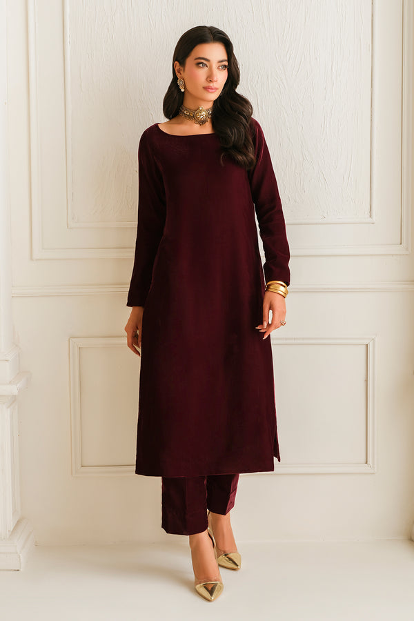Baroque | Luxury Pret 24 | VELVET SUIT PR-1009 - by - Libasekhas UK - Registered Vendor of : Baroque - 100% Original Designer Dresss