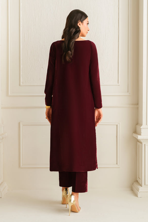 Baroque | Luxury Pret 24 | VELVET SUIT PR-1009 - by - Libasekhas UK - Registered Vendor of : Baroque - 100% Original Designer Dresss