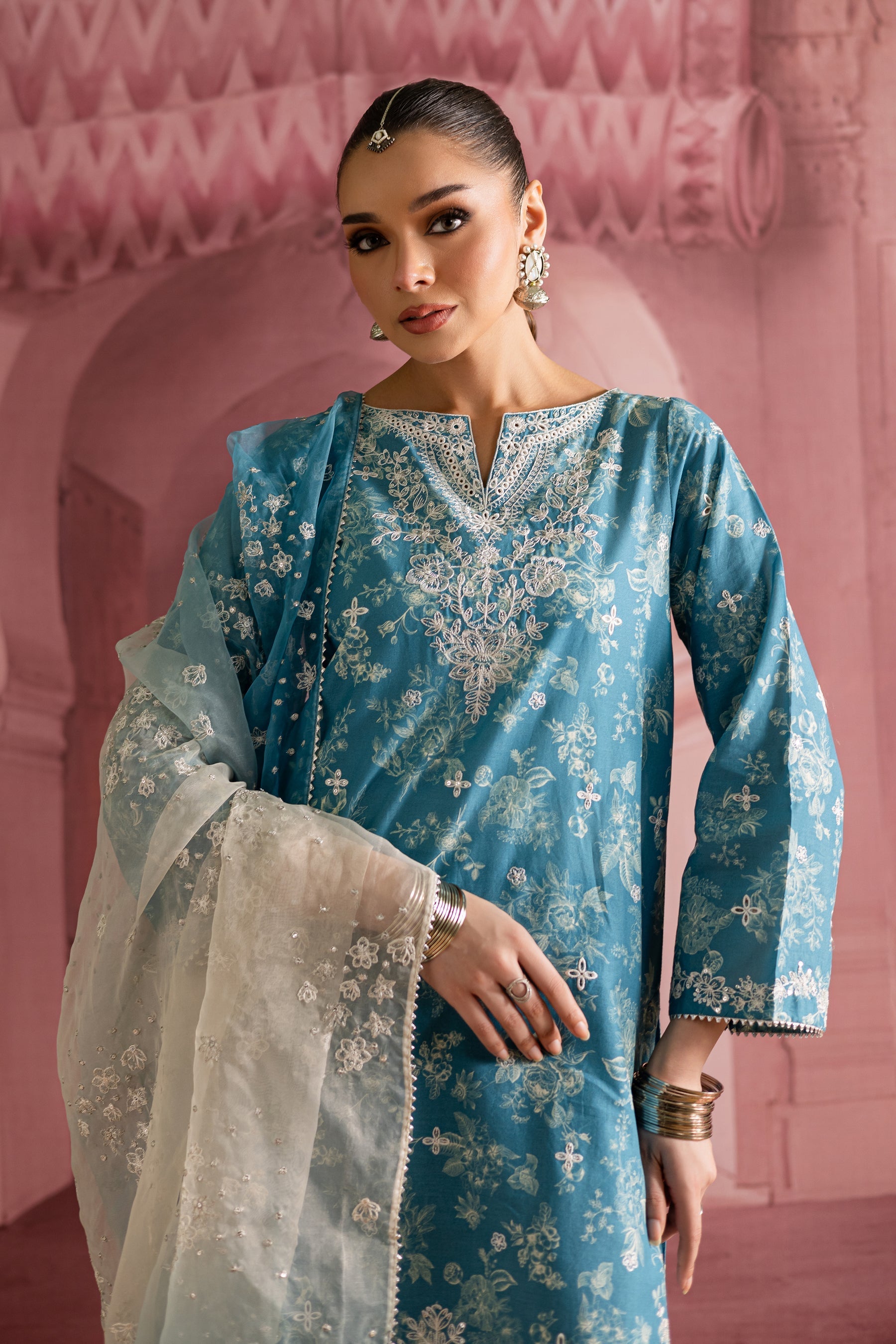 Batik | Chargbagh | Aster - by - Libasekhas UK - Registered Vendor of : Batik - 100% Original Designer Dresss