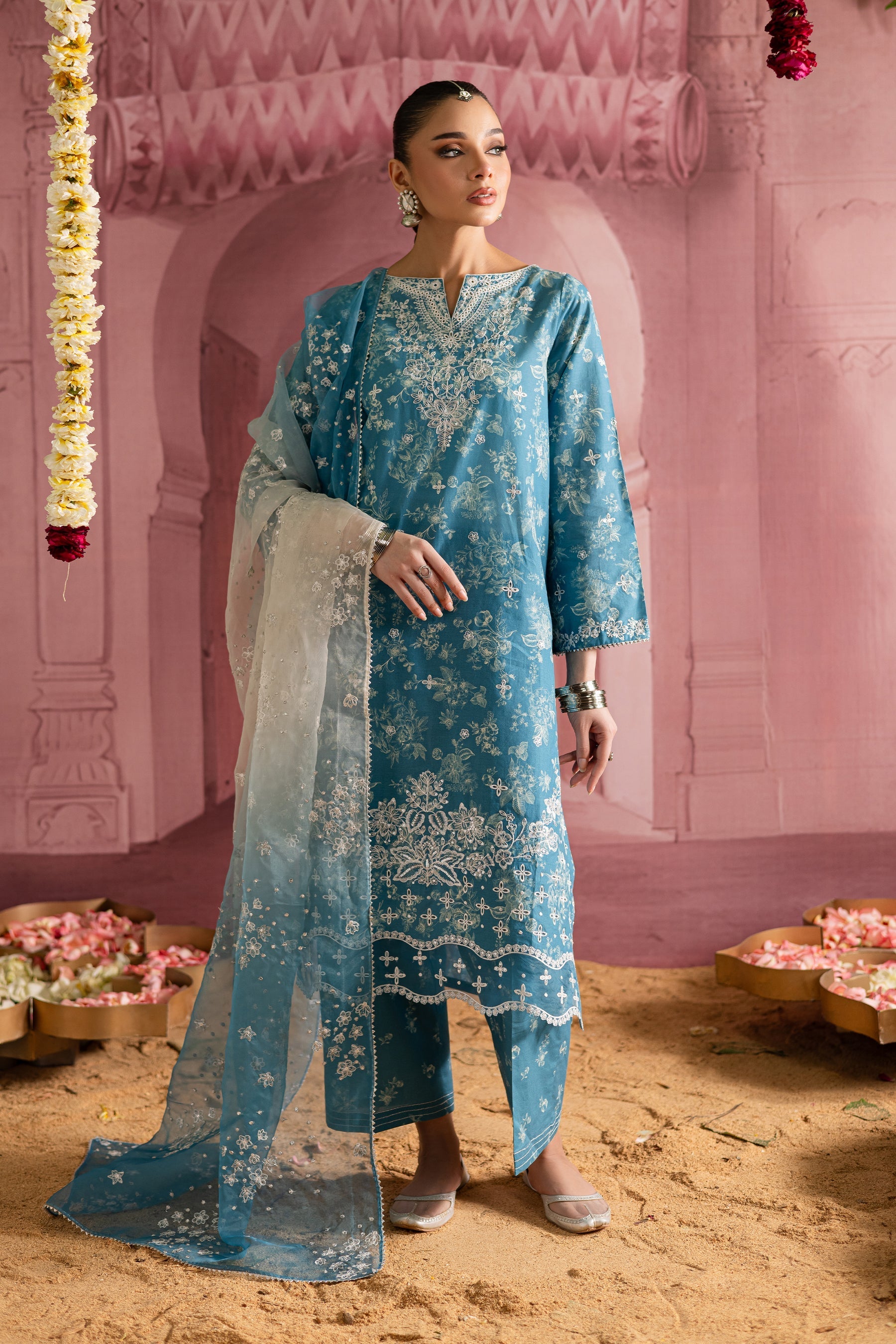 Batik | Chargbagh | Aster - by - Libasekhas UK - Registered Vendor of : Batik - 100% Original Designer Dresss