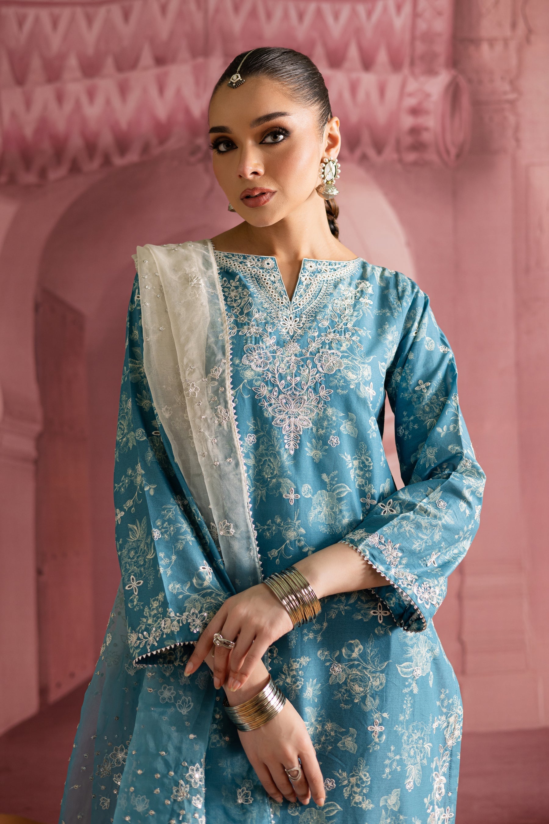 Batik | Chargbagh | Aster - by - Libasekhas UK - Registered Vendor of : Batik - 100% Original Designer Dresss
