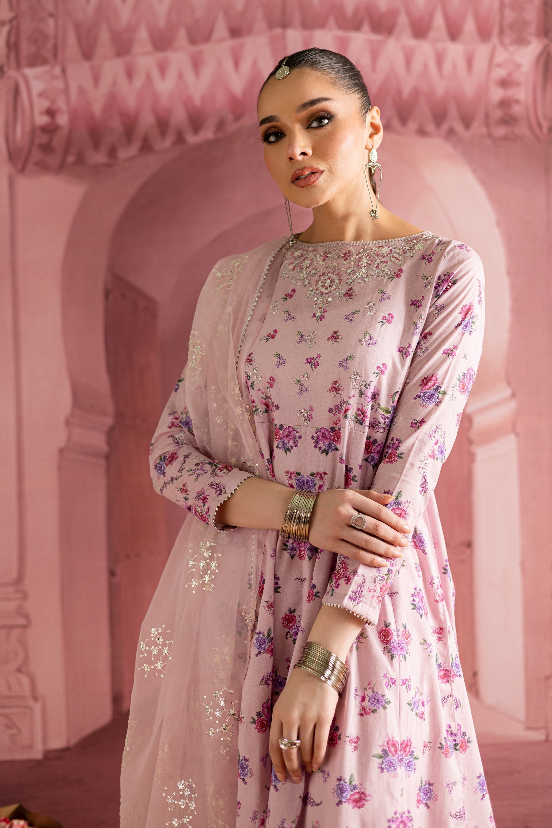 Batik | Chargbagh | Flora - by - Libasekhas UK - Registered Vendor of : Batik - 100% Original Designer Dresss