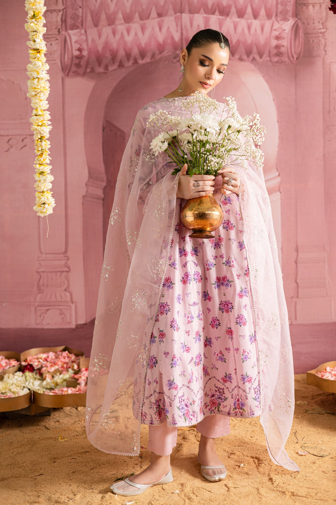 Batik | Chargbagh | Flora - by - Libasekhas UK - Registered Vendor of : Batik - 100% Original Designer Dresss