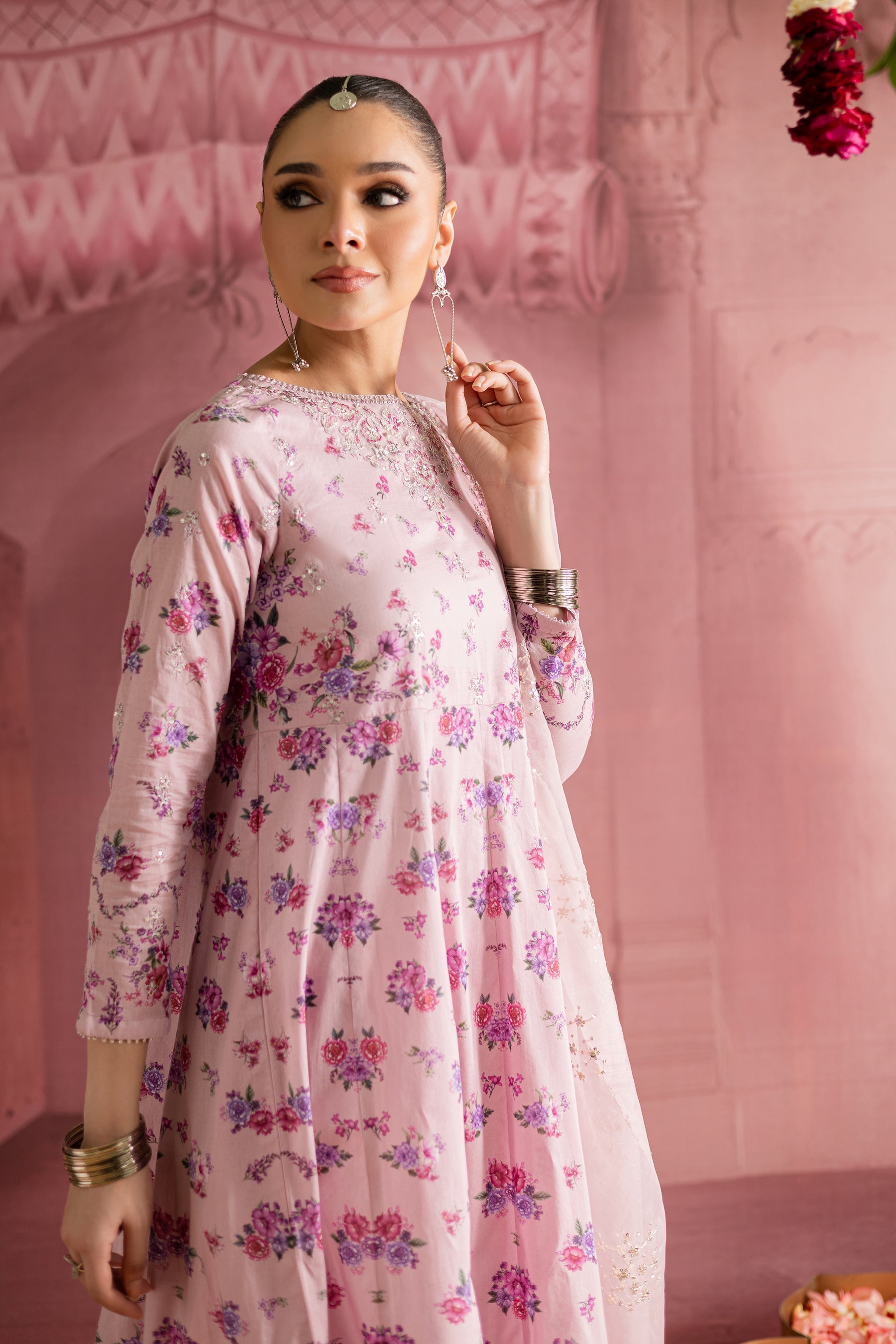 Batik | Chargbagh | Flora - by - Libasekhas UK - Registered Vendor of : Batik - 100% Original Designer Dresss