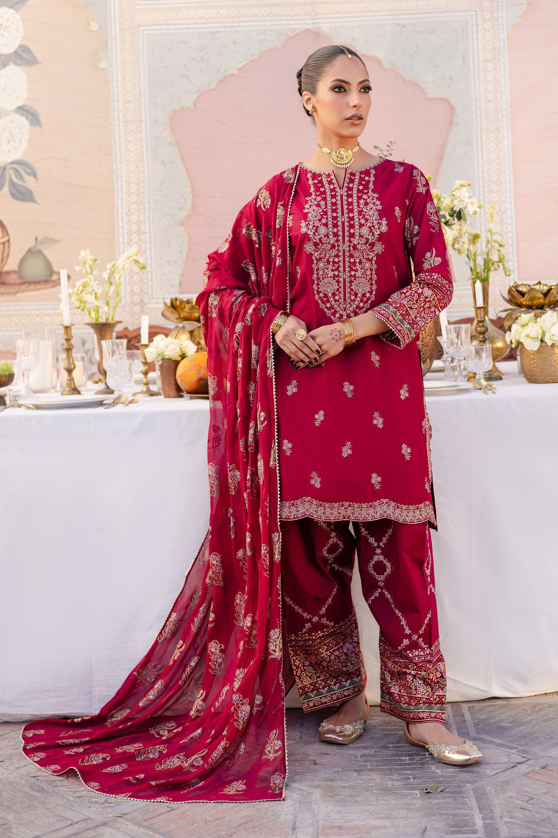 Batik | Chargbagh | Laleh - by - Libasekhas UK - Registered Vendor of : Batik - 100% Original Designer Dresss
