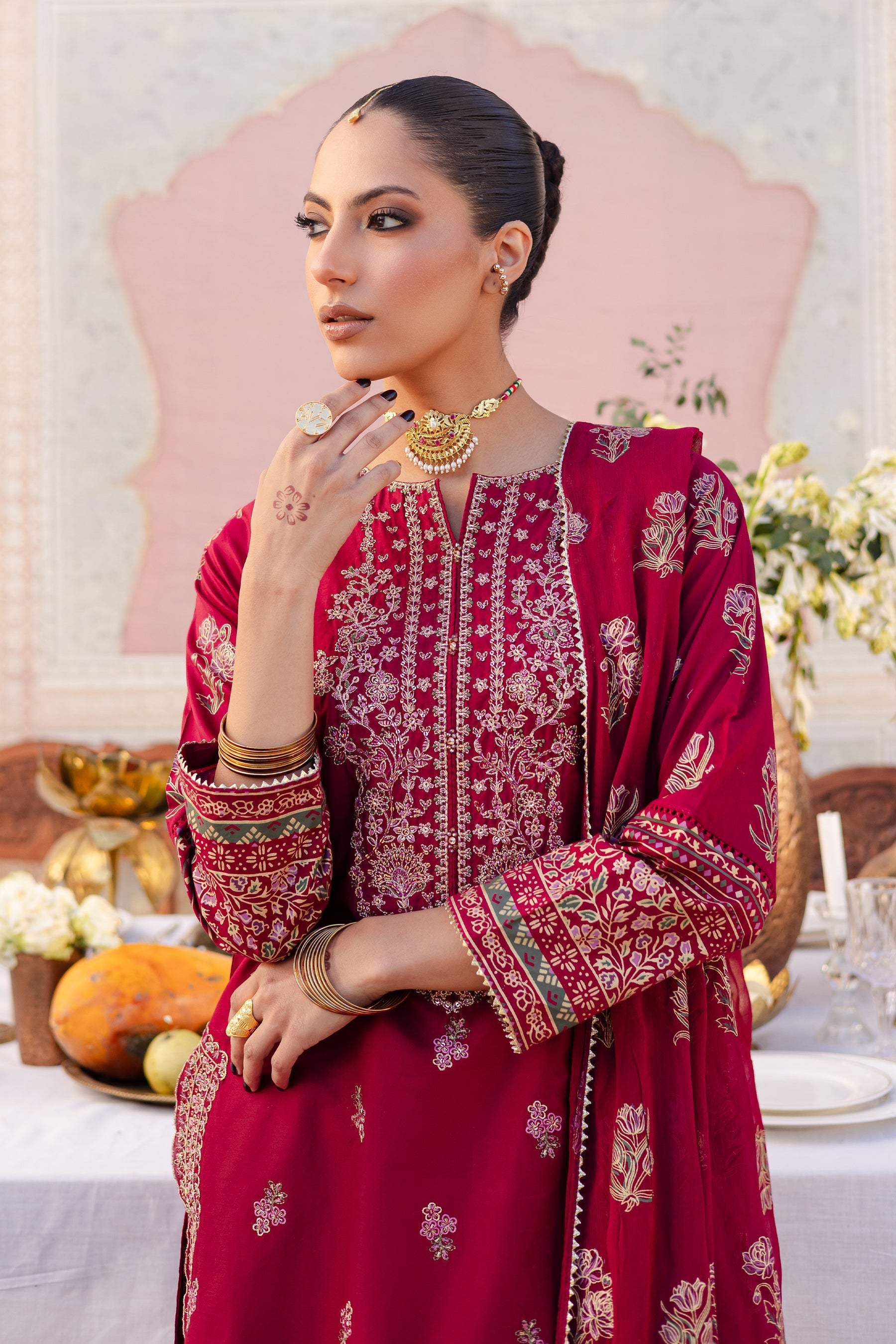 Batik | Chargbagh | Laleh - by - Libasekhas UK - Registered Vendor of : Batik - 100% Original Designer Dresss