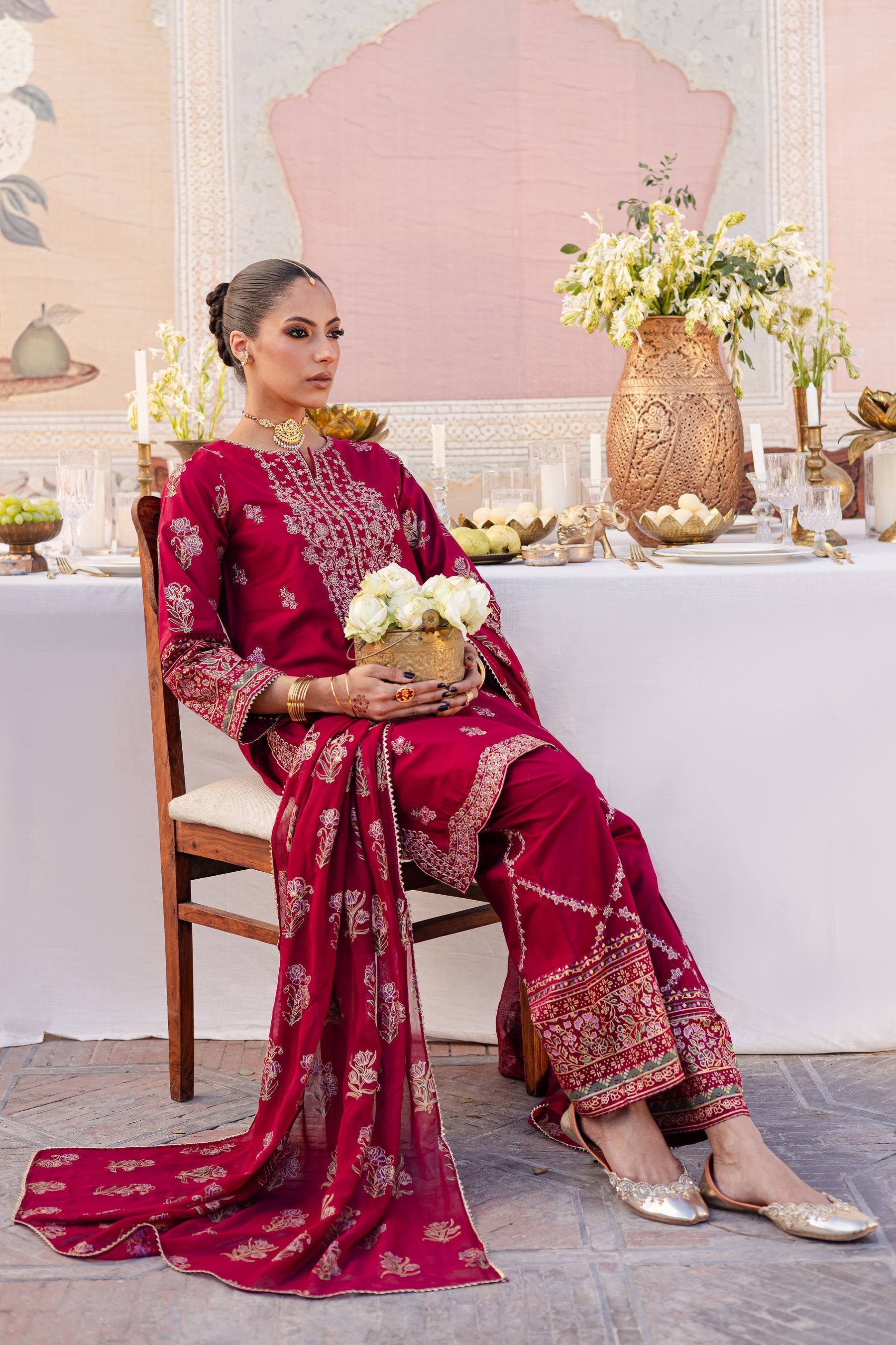 Batik | Chargbagh | Laleh - by - Libasekhas UK - Registered Vendor of : Batik - 100% Original Designer Dresss