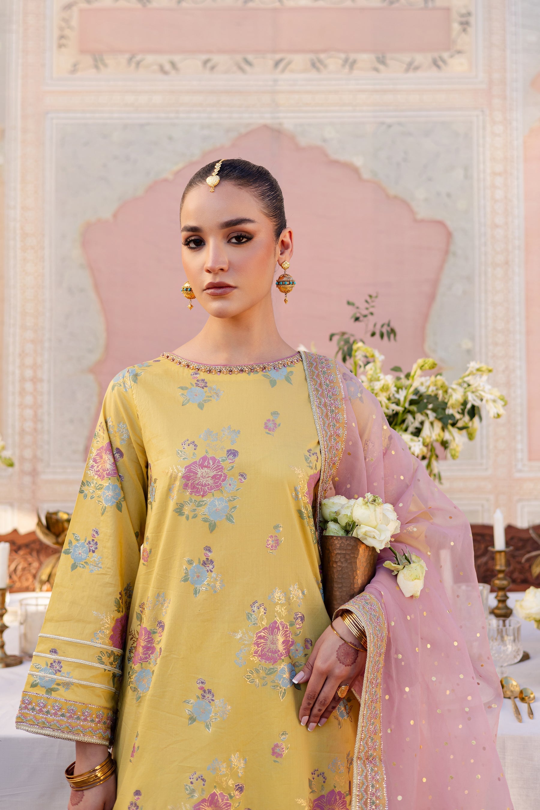 Batik | Chargbagh | Gilt - by - Libasekhas UK - Registered Vendor of : Batik - 100% Original Designer Dresss