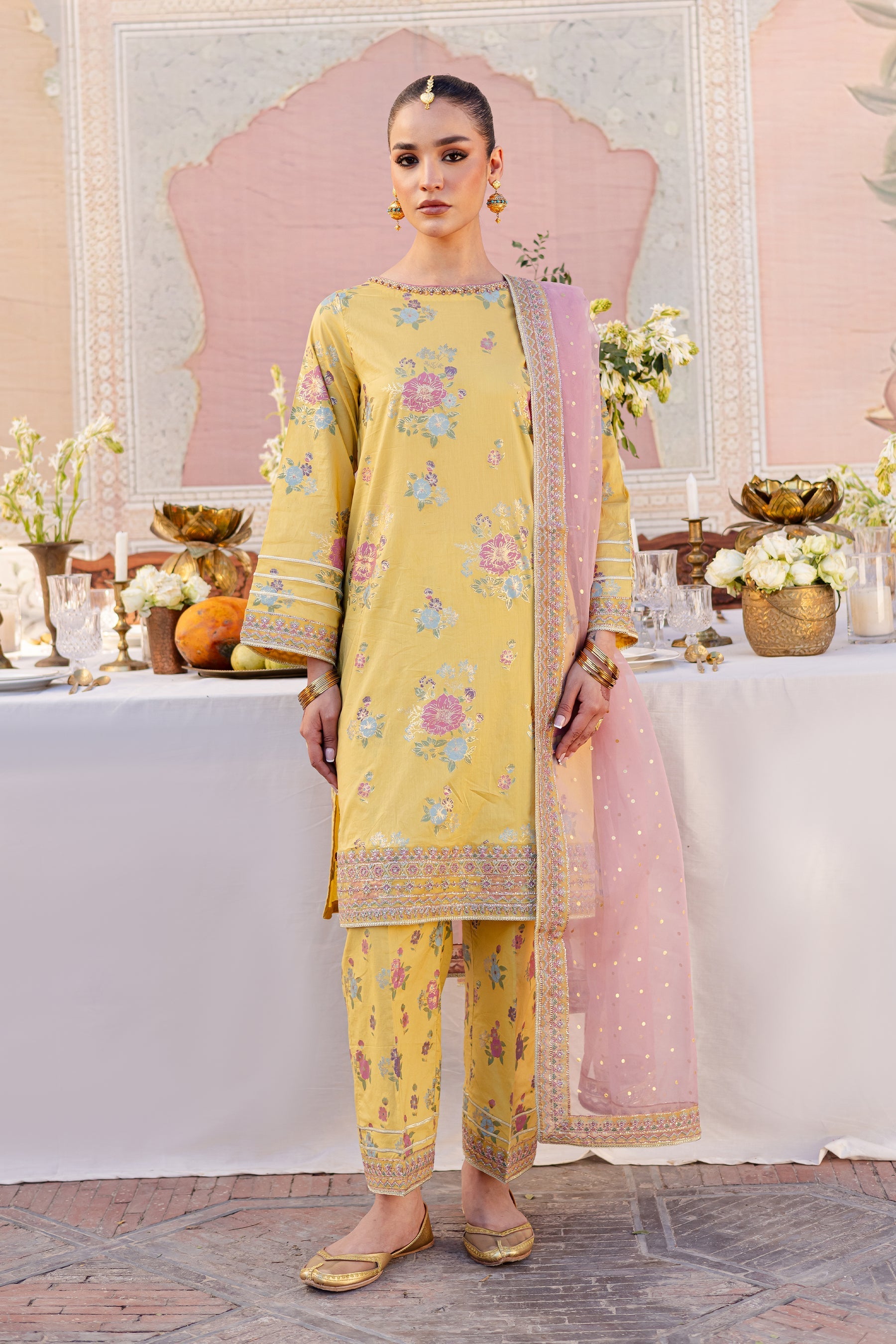 Batik | Chargbagh | Gilt - by - Libasekhas UK - Registered Vendor of : Batik - 100% Original Designer Dresss