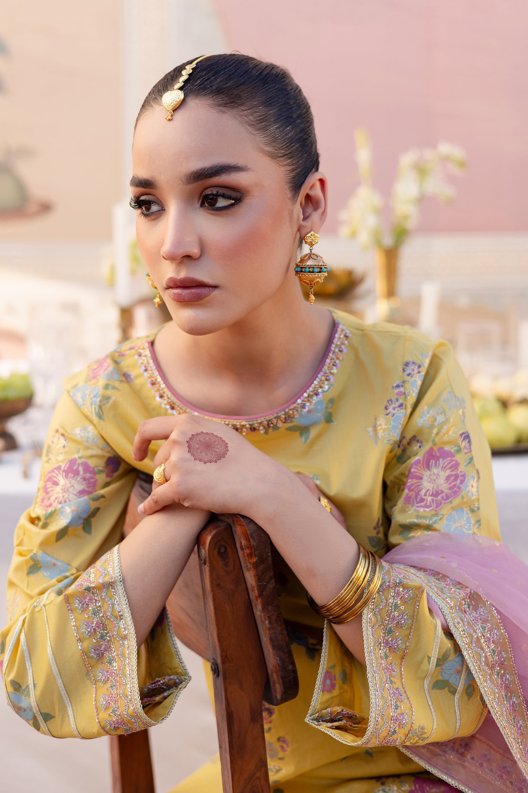 Batik | Chargbagh | Gilt - by - Libasekhas UK - Registered Vendor of : Batik - 100% Original Designer Dresss