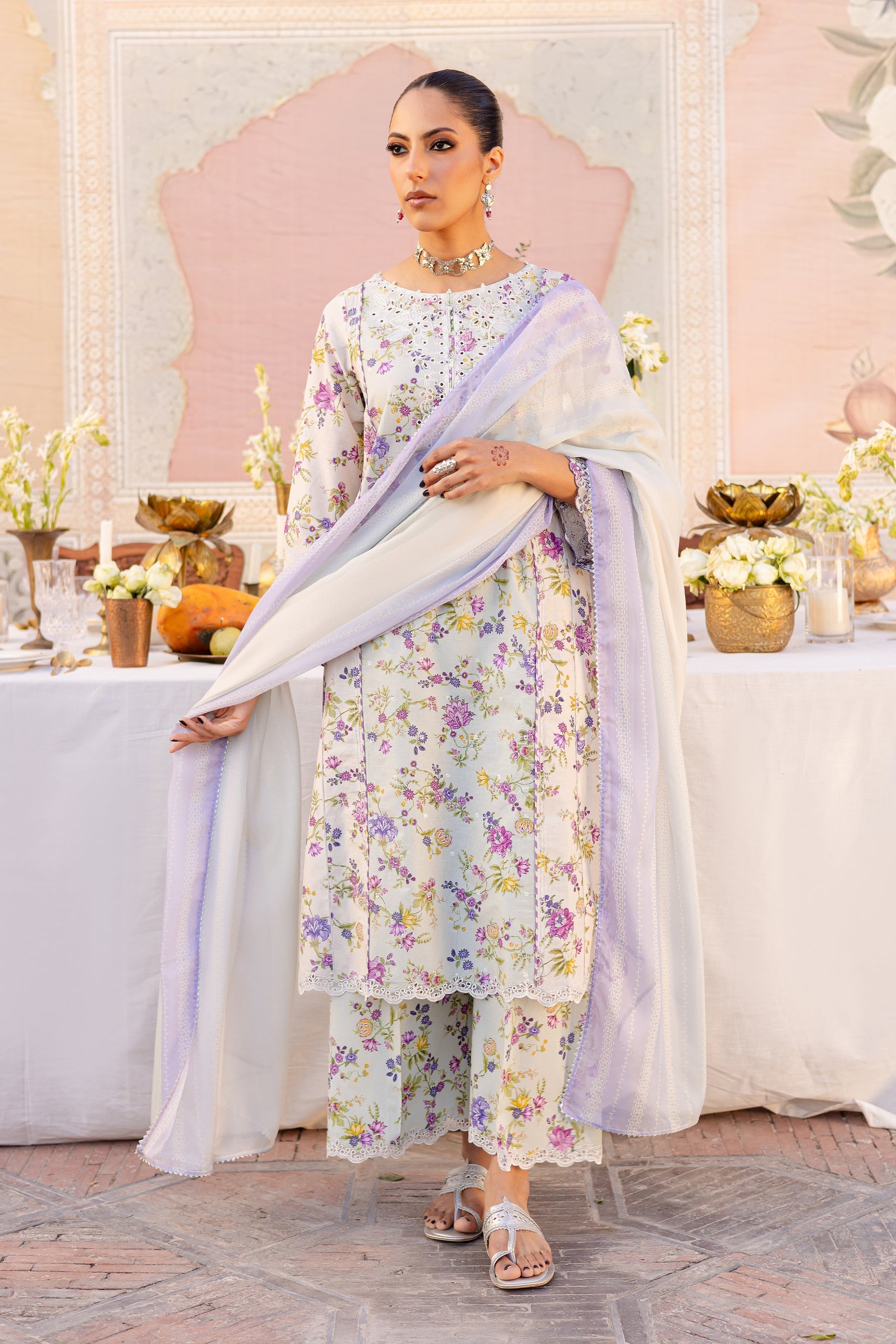 Batik | Chargbagh | Haze - by - Libasekhas UK - Registered Vendor of : Batik - 100% Original Designer Dresss