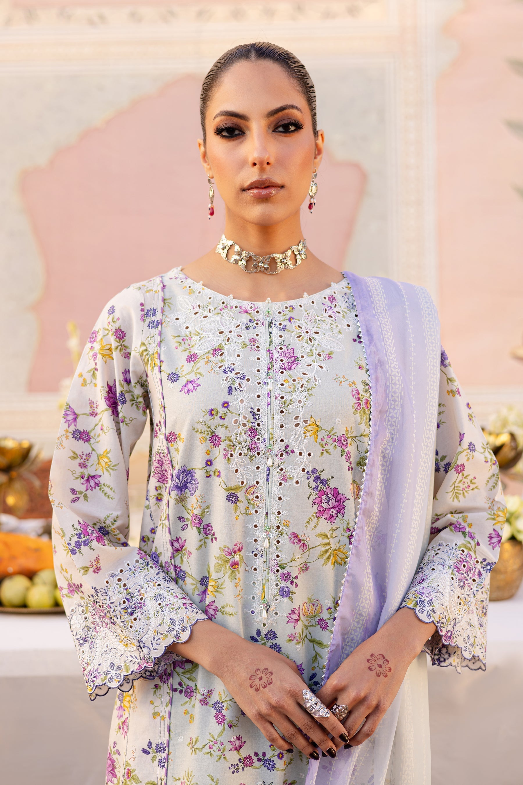 Batik | Chargbagh | Haze - by - Libasekhas UK - Registered Vendor of : Batik - 100% Original Designer Dresss