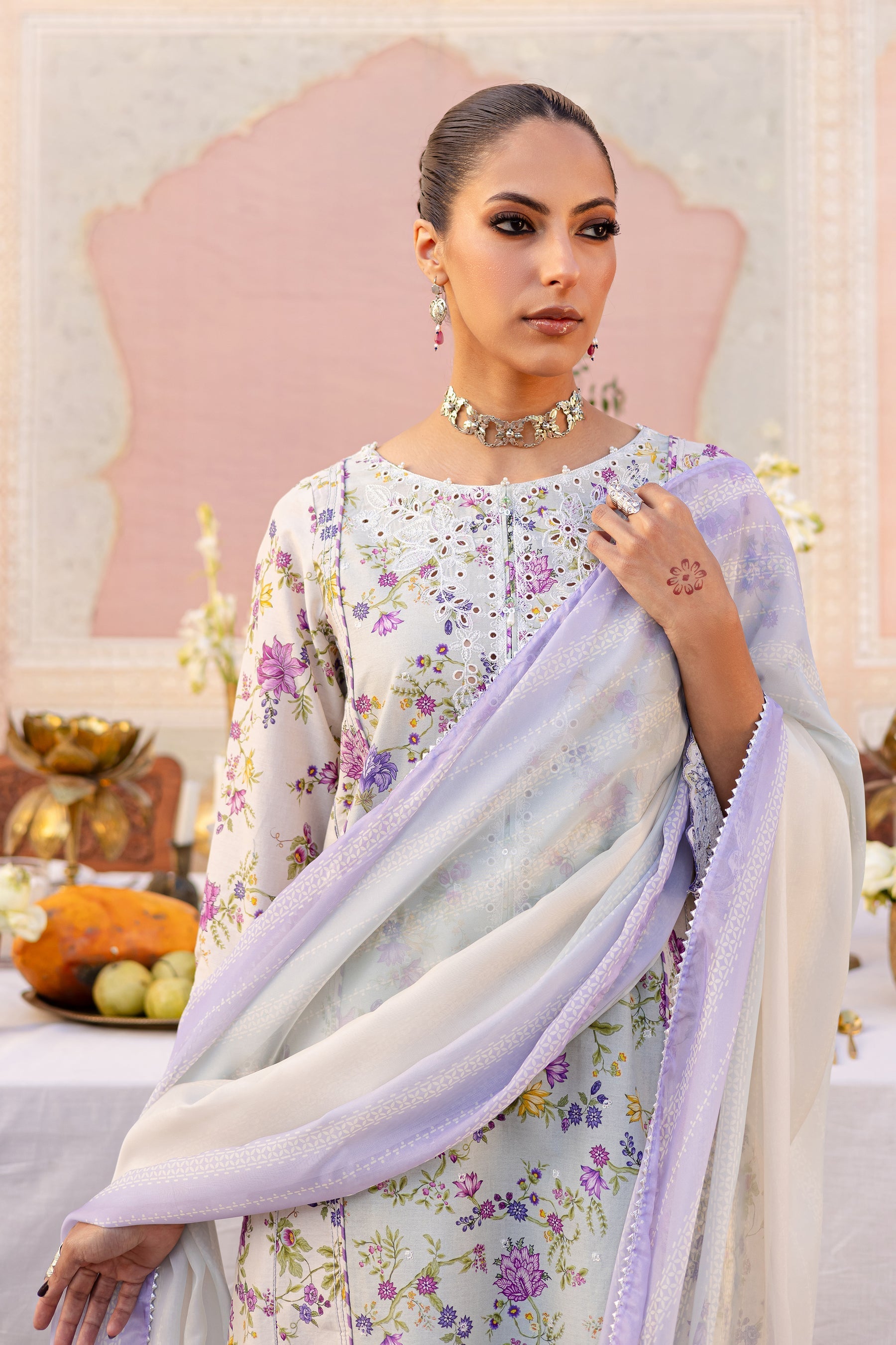 Batik | Chargbagh | Haze - by - Libasekhas UK - Registered Vendor of : Batik - 100% Original Designer Dresss