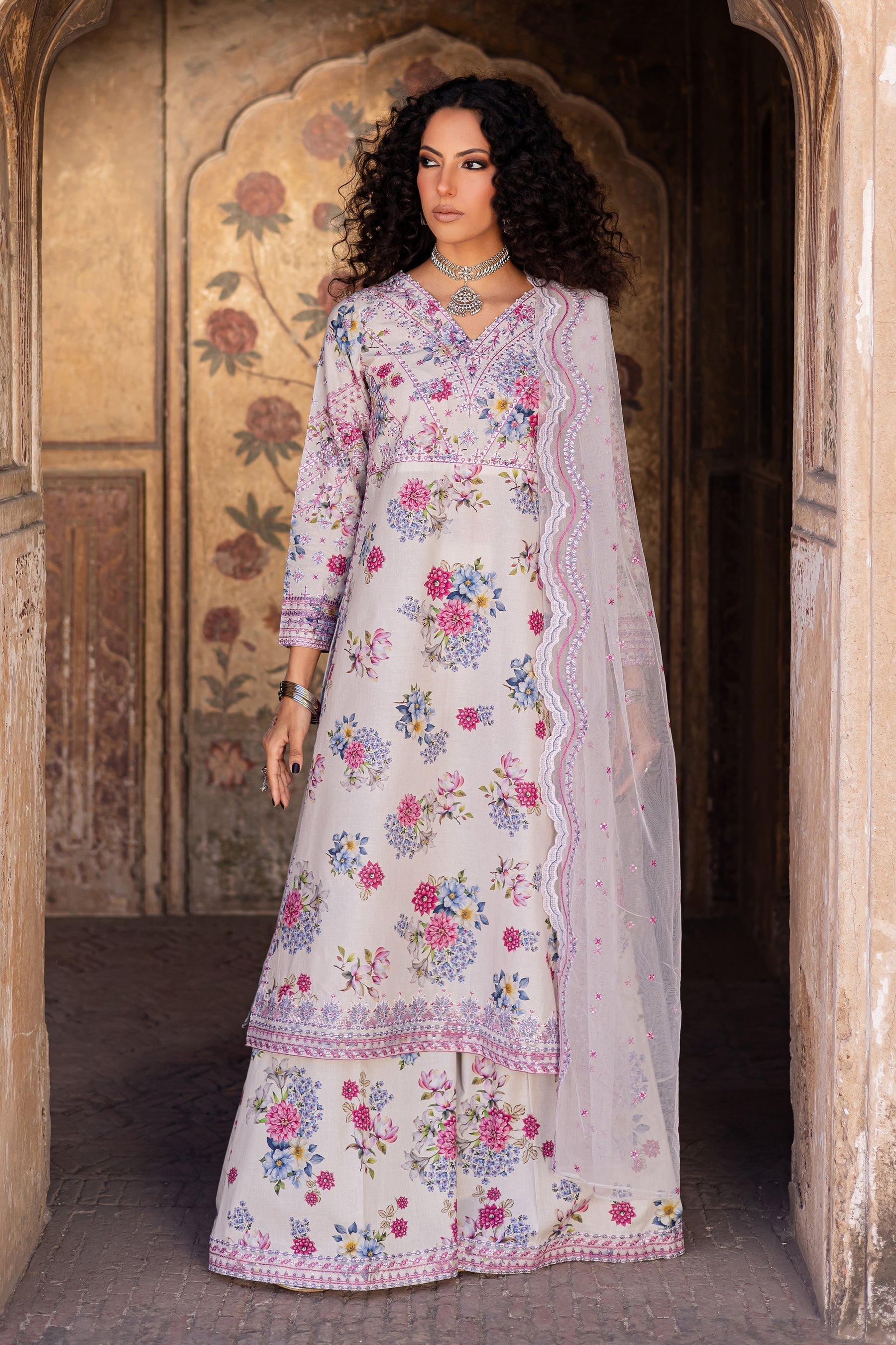 Batik | Chargbagh | Serenity - by - Libasekhas UK - Registered Vendor of : Batik - 100% Original Designer Dresss