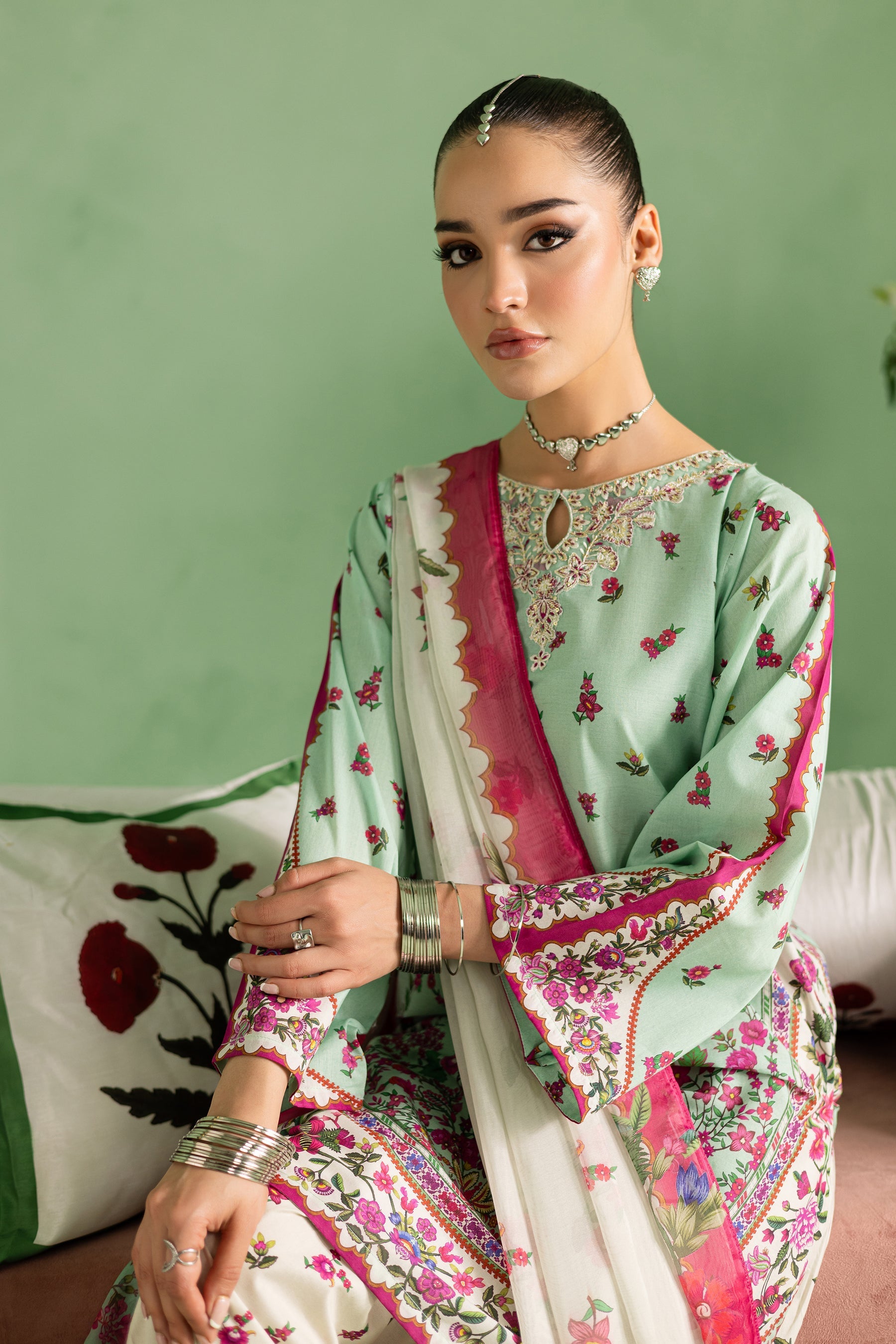 Batik | Chargbagh | Neena - by - Libasekhas UK - Registered Vendor of : Batik - 100% Original Designer Dresss