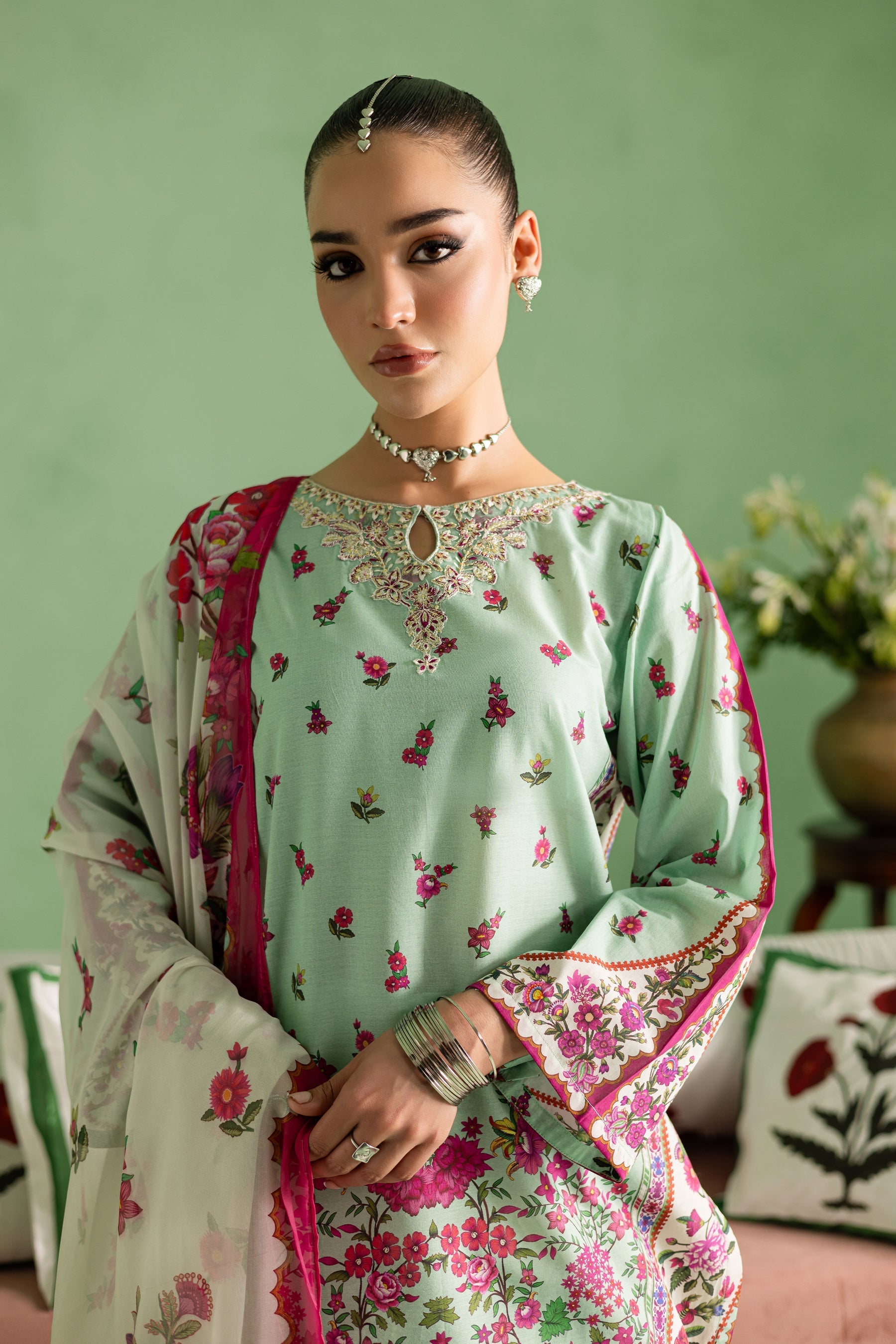 Batik | Chargbagh | Neena - by - Libasekhas UK - Registered Vendor of : Batik - 100% Original Designer Dresss