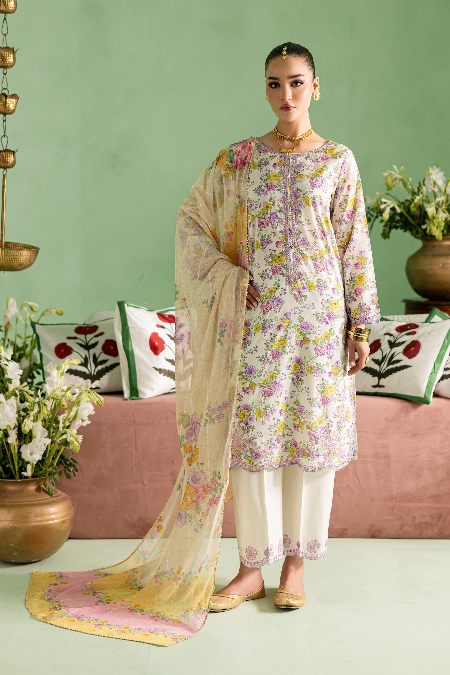 Batik | Chargbagh | Kylie - by - Libasekhas UK - Registered Vendor of : Batik - 100% Original Designer Dresss