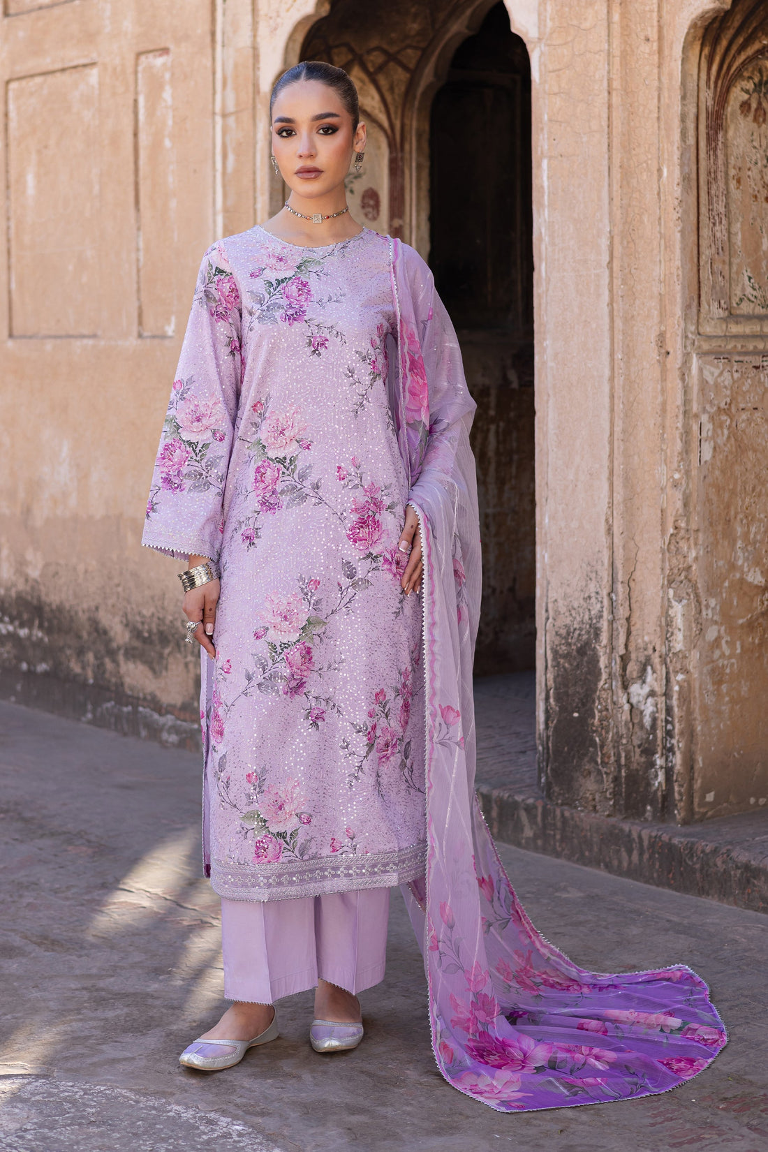 Batik | Chargbagh | Angela - by - Libasekhas UK - Registered Vendor of : Batik - 100% Original Designer Dresss