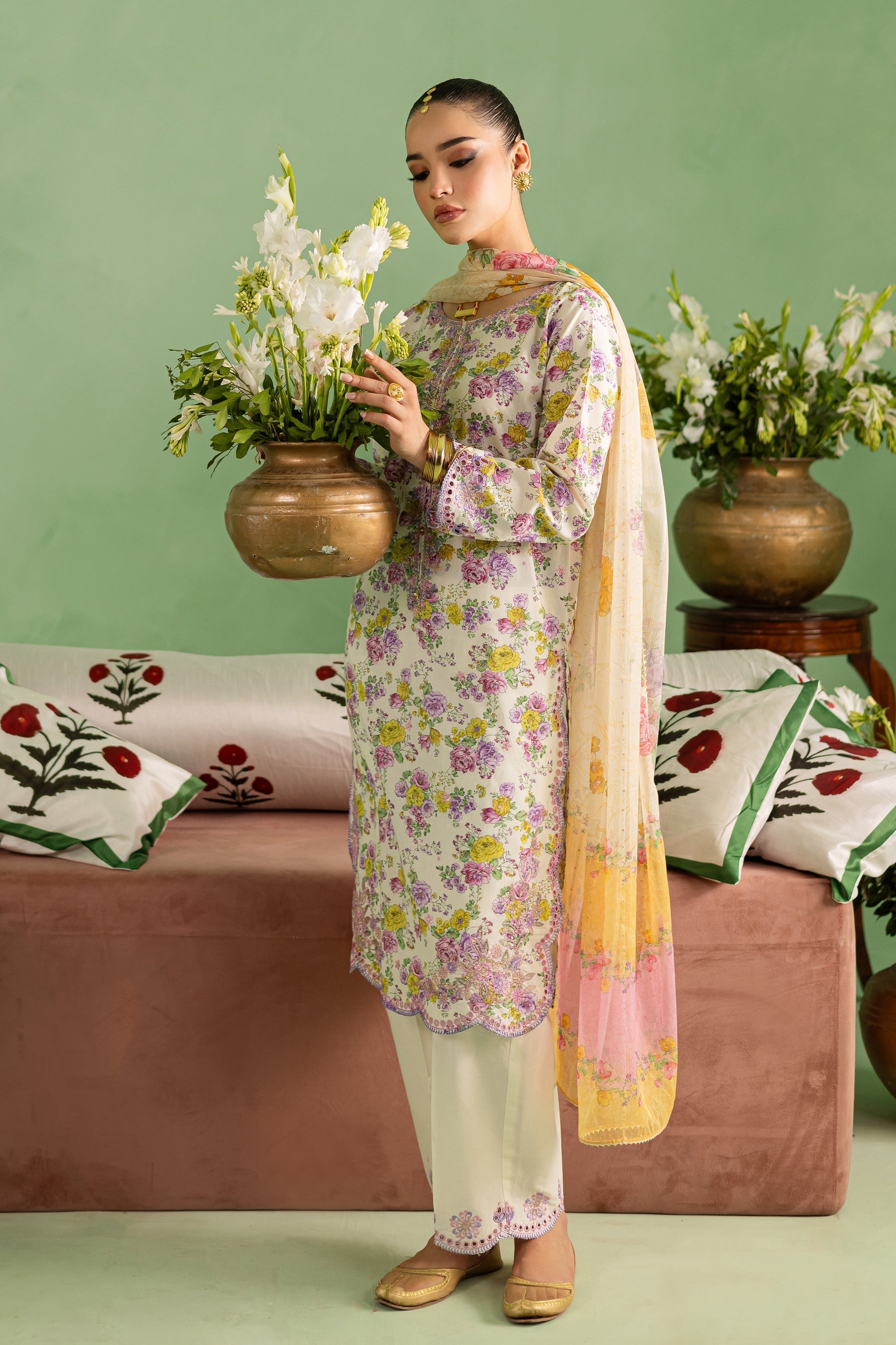 Batik | Chargbagh | Kylie - by - Libasekhas UK - Registered Vendor of : Batik - 100% Original Designer Dresss