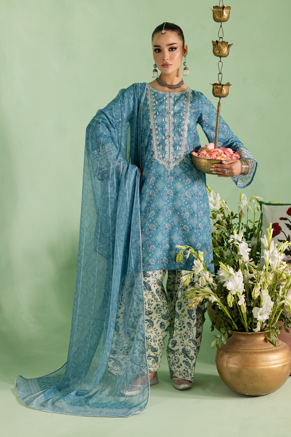 Batik | Chargbagh | Pluto - by - Libasekhas UK - Registered Vendor of : Batik - 100% Original Designer Dresss
