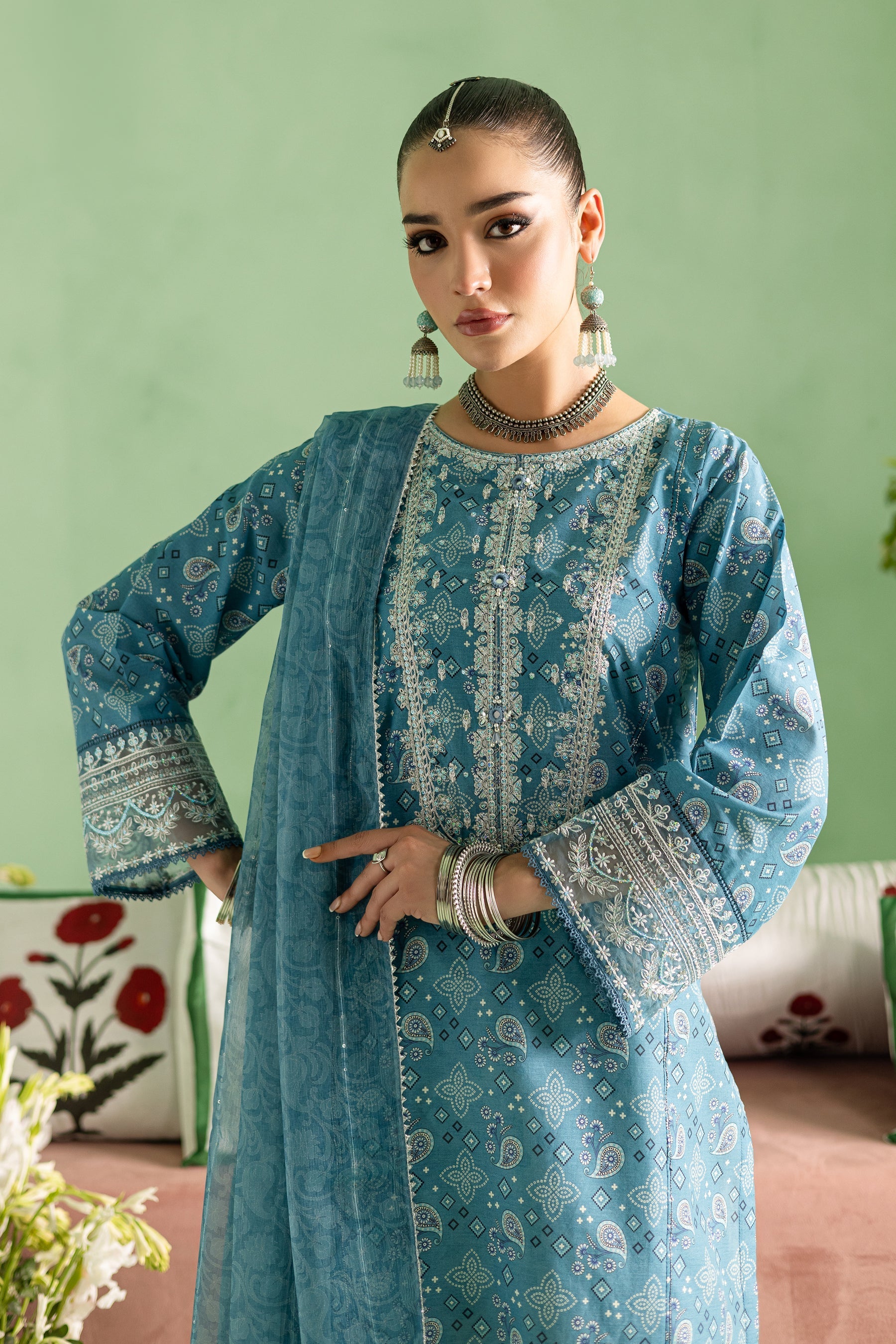 Batik | Chargbagh | Pluto - by - Libasekhas UK - Registered Vendor of : Batik - 100% Original Designer Dresss