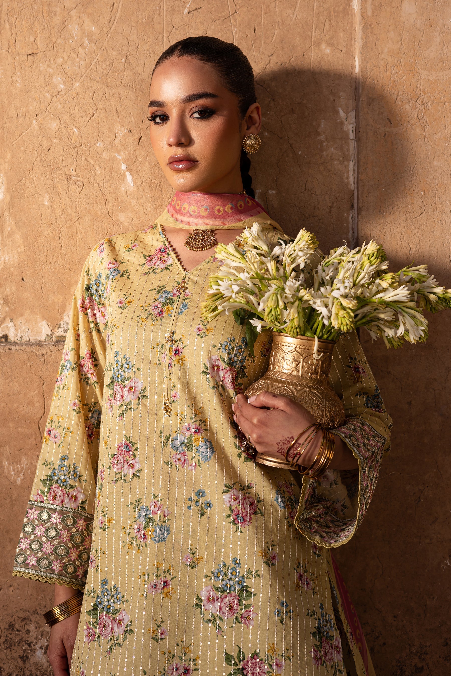 Batik | Chargbagh | Pikachu - by - Libasekhas UK - Registered Vendor of : Batik - 100% Original Designer Dresss