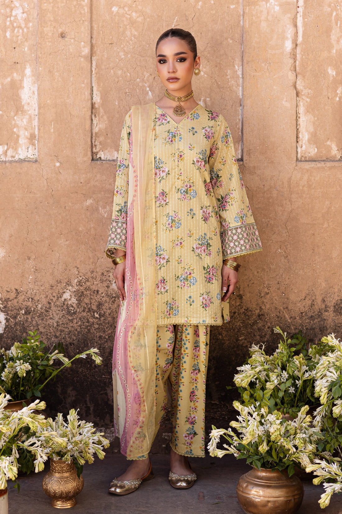 Batik | Chargbagh | Pikachu - by - Libasekhas UK - Registered Vendor of : Batik - 100% Original Designer Dresss