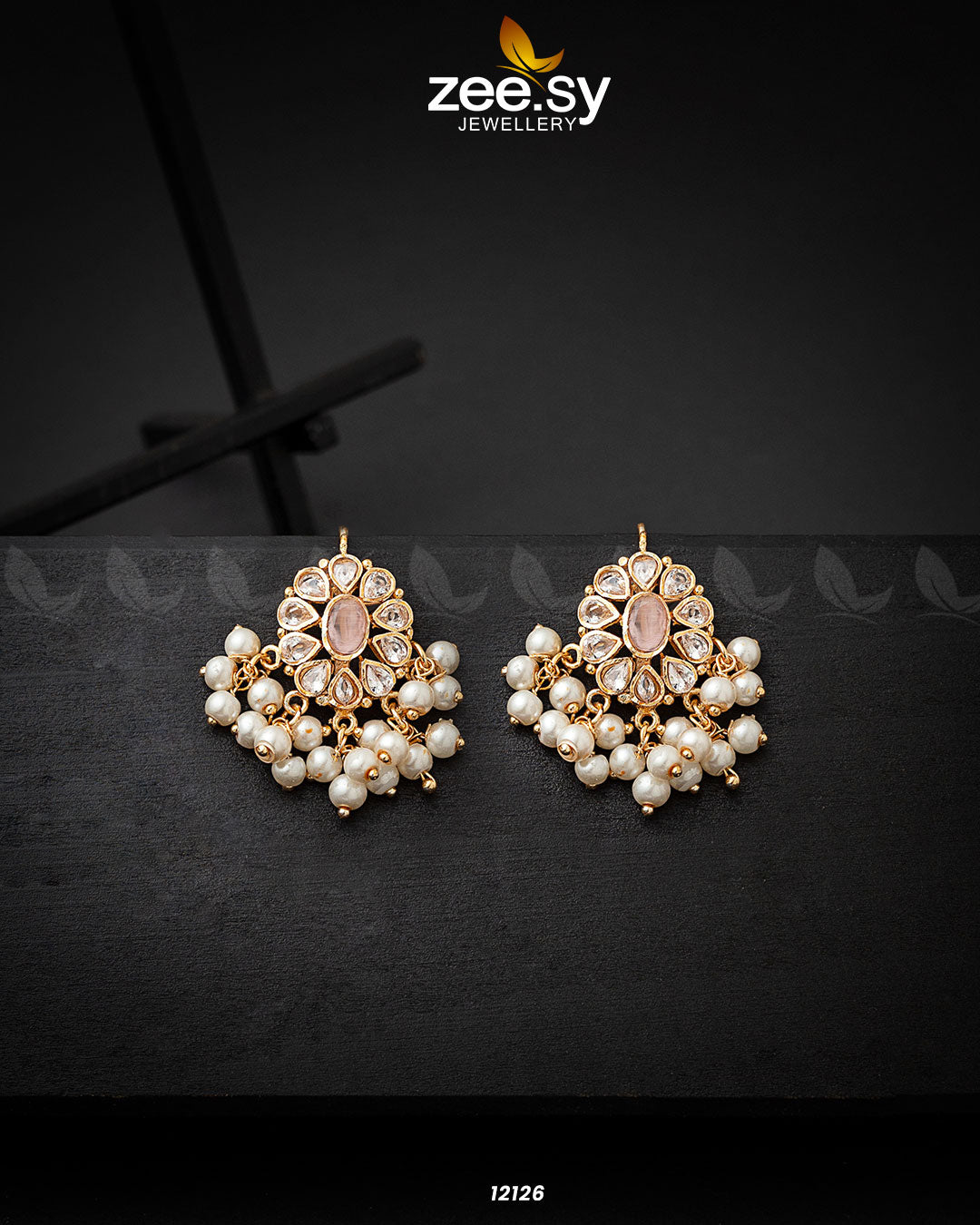 Beads Studs Earrings - by - Libasekhas UK - Registered Vendor of : Zeesy - 100% Original Designer Dresss