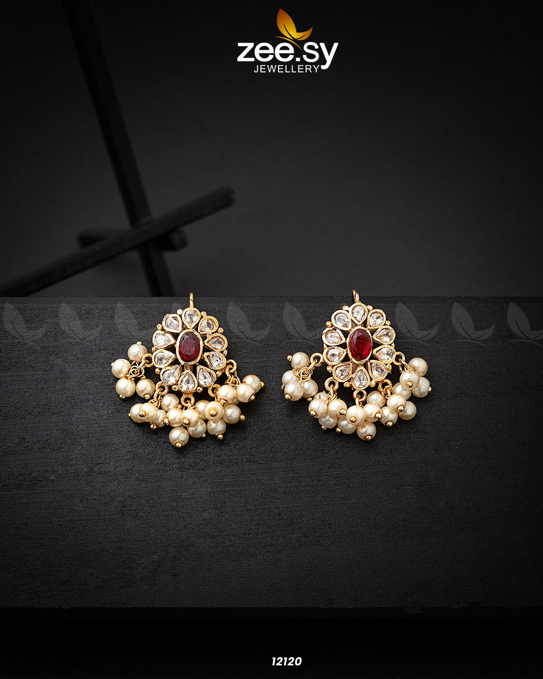 Beads Studs Earrings - by - Libasekhas UK - Registered Vendor of : Zeesy - 100% Original Designer Dresss