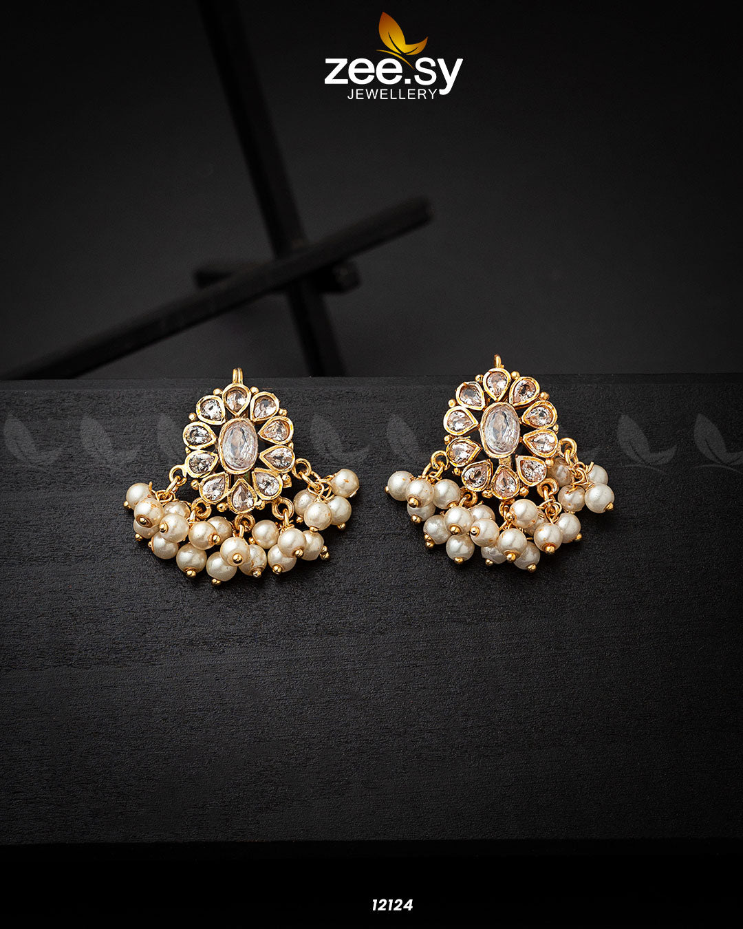 Beads Studs Earrings - by - Libasekhas UK - Registered Vendor of : Zeesy - 100% Original Designer Dresss