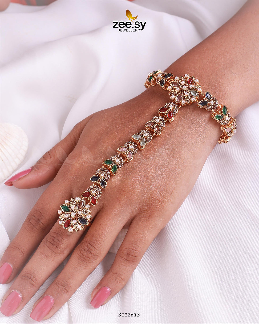 Bellflower Bracelet - by - Libasekhas UK - Registered Vendor of : Zeesy - 100% Original Designer Dresss